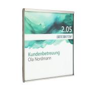 Tuerschild Vitrum G aus Glas und Edelstahl 150 150 mm